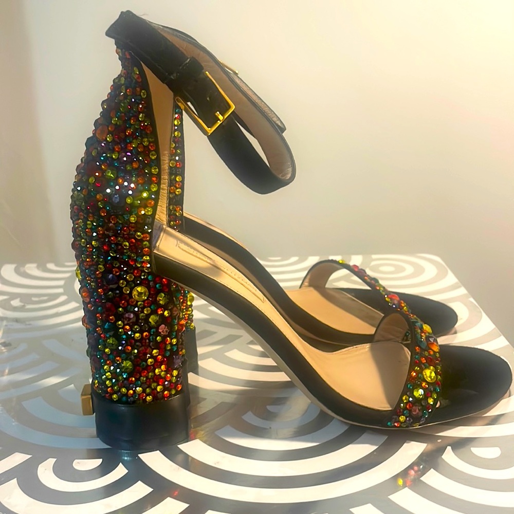 Stuart Weitzman black suede sandals